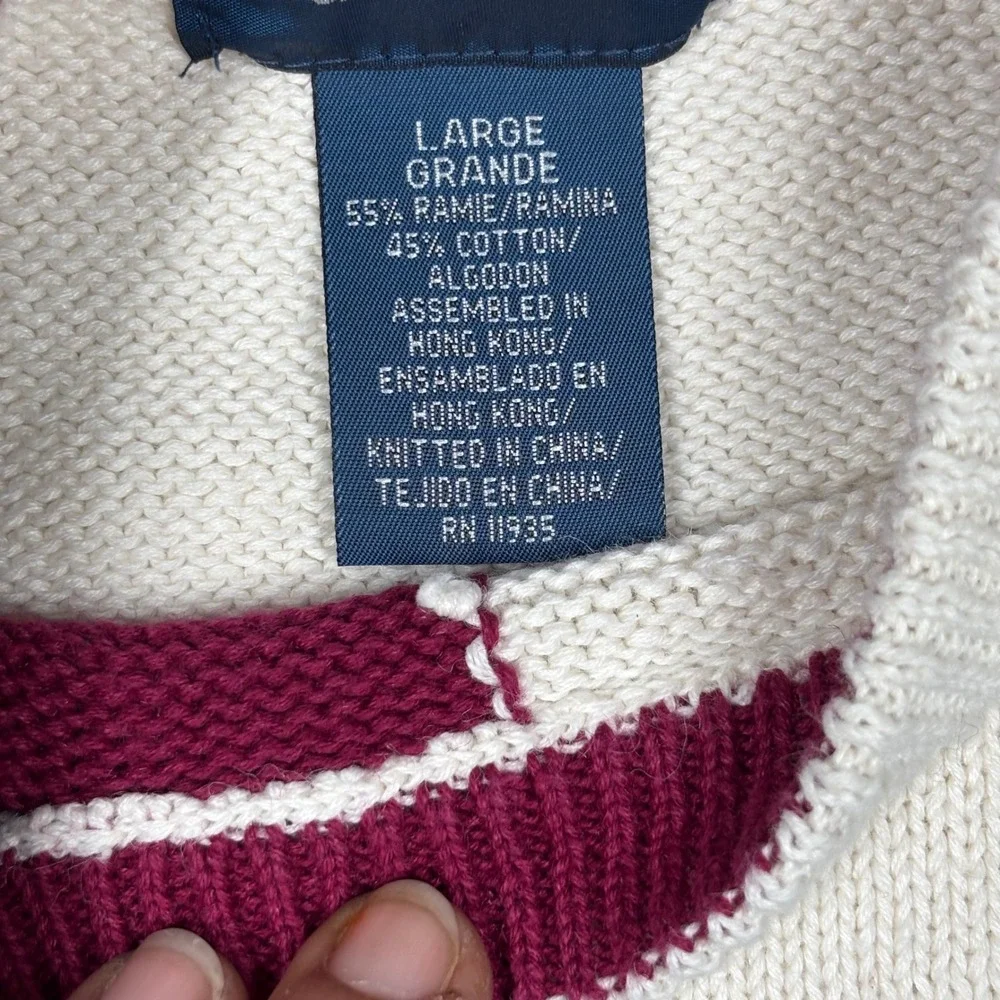 VTG 80s Par Four Sweater Mens Large Color Block Knit‎ Pullover Casual Cosby EUC